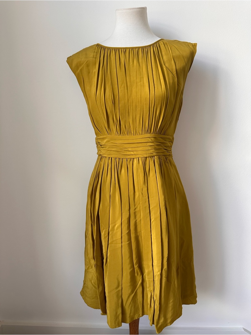 BODEN Chartreuse Yellow Selina Sleeveless Dress Size 10R